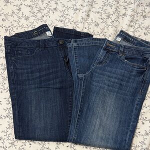 LC Lauren Conrad women’s Dark and Medium Blue Slim Jeans